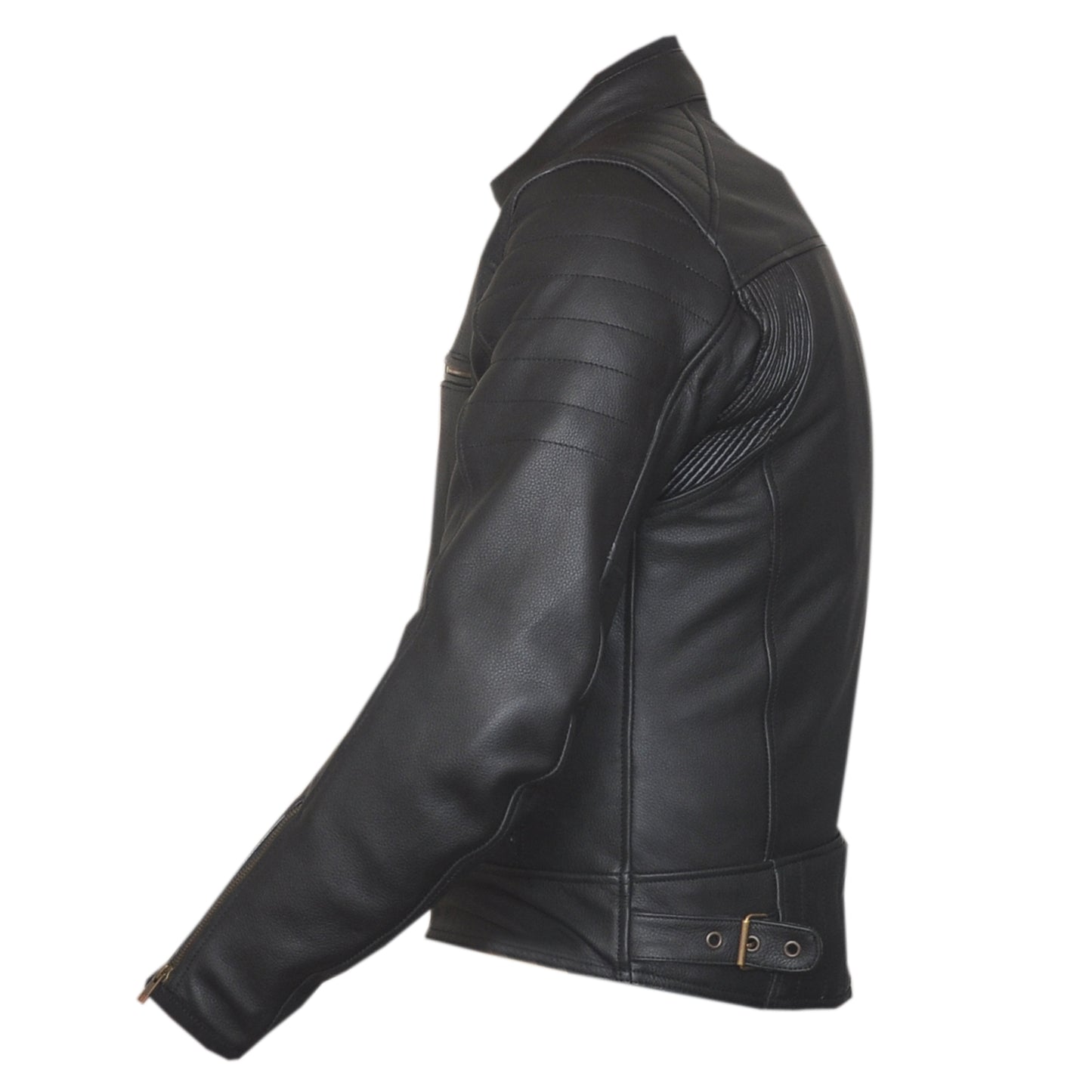 Blouson moto Xavia Misano pour homme en cuir de vachette véritable avec protection certifiée CE de niveau 2